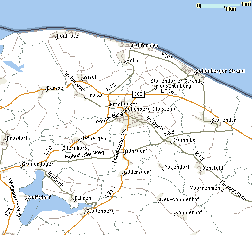 Click for a larger map of the Probstei and surrounding region (It is a large file and will take time to download.)